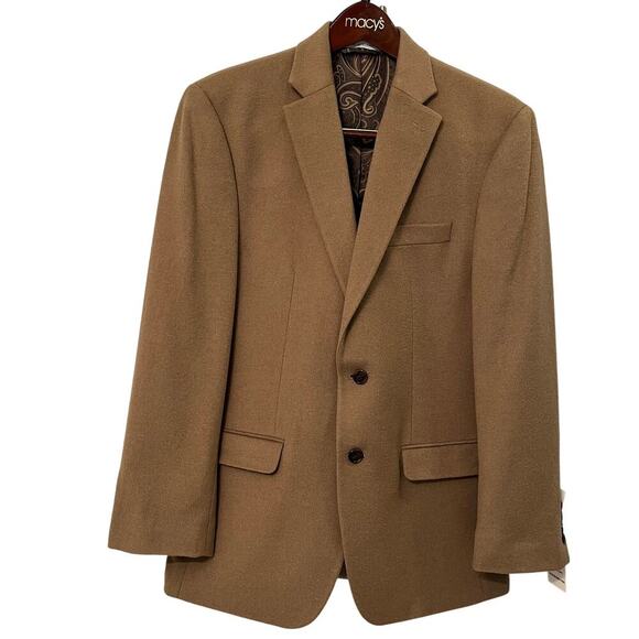 NWT Ralph Lauren Wool Silk Cashmere Blend Blazer Jacket Coat Camel 40R Mens Suit - Picture 1 of 10